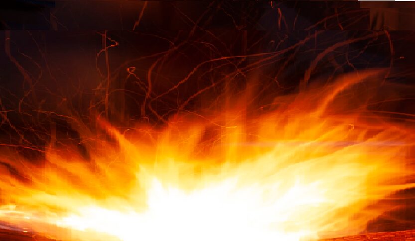 ethanol or bioethanol fuel poured on a fire pit causes massive explosion or fire jetting injures and burns